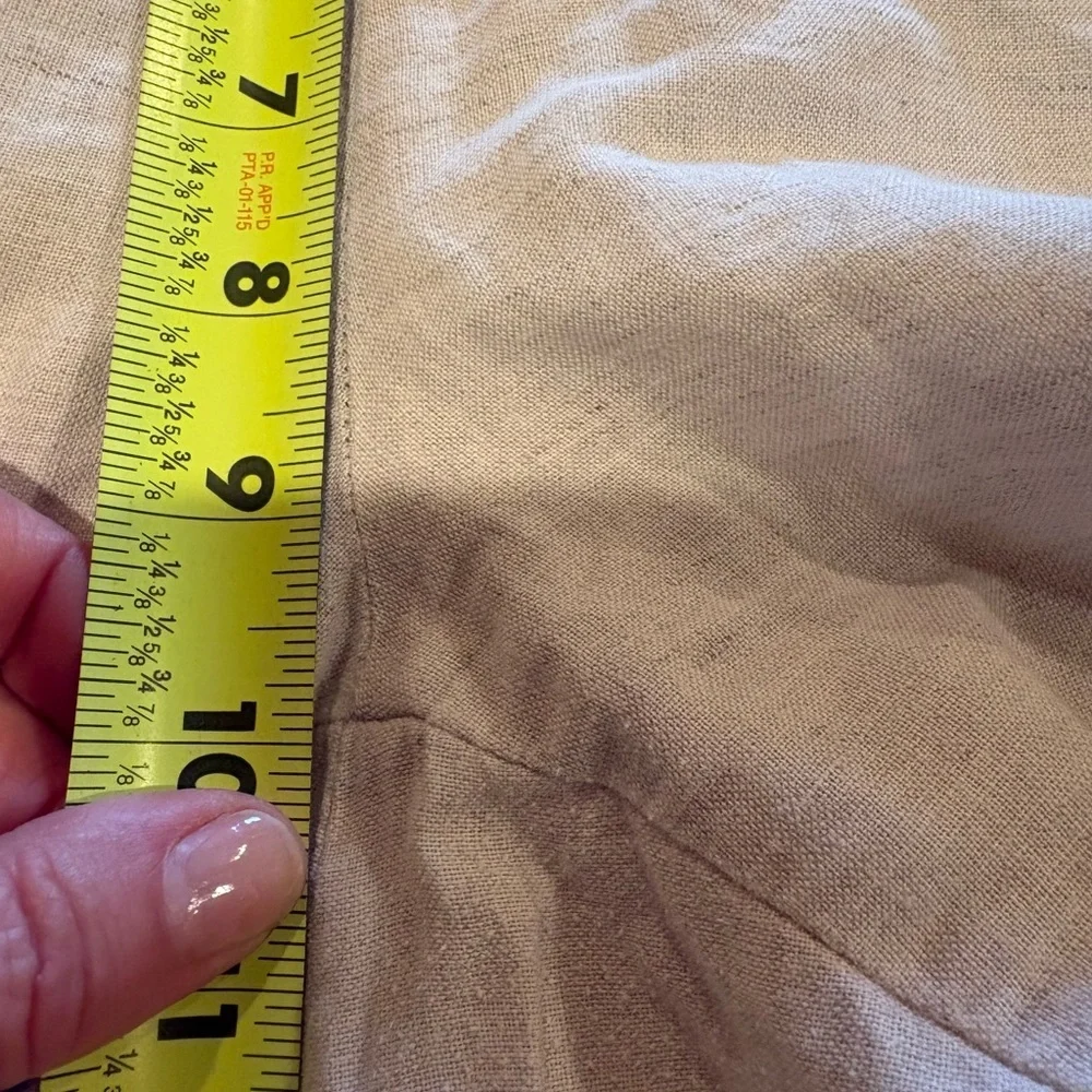 Banana Republic Women's Linen cotton Cropped cuffed pants size 10